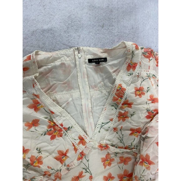NWT LOVE SAM Anthropologie Womens Spring Foliage Handkerchief Hem Dress Medium - Picture 6 of 8